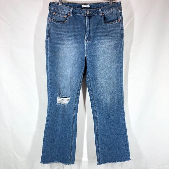 Avec Les Filles Distressed Raw Hemmed Jeans Size 30 - Picture 1 of 7